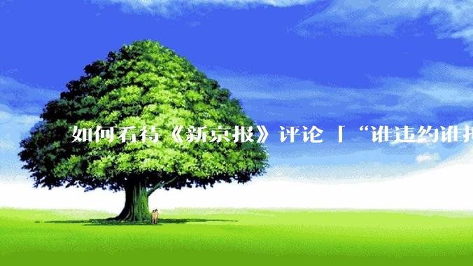 如何看待《新京报》评论「“谁违约谁担责”，让烂尾楼业主不再“钱房两空”」？