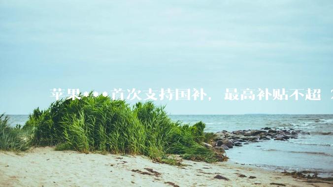苹果***首次支持国补，最高补贴不超 2000 元，适用范围有哪些？***补贴后价格有优势吗？